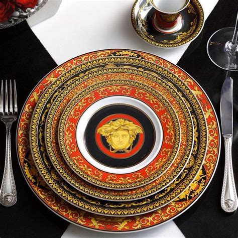 versace borden set|versace red plates.